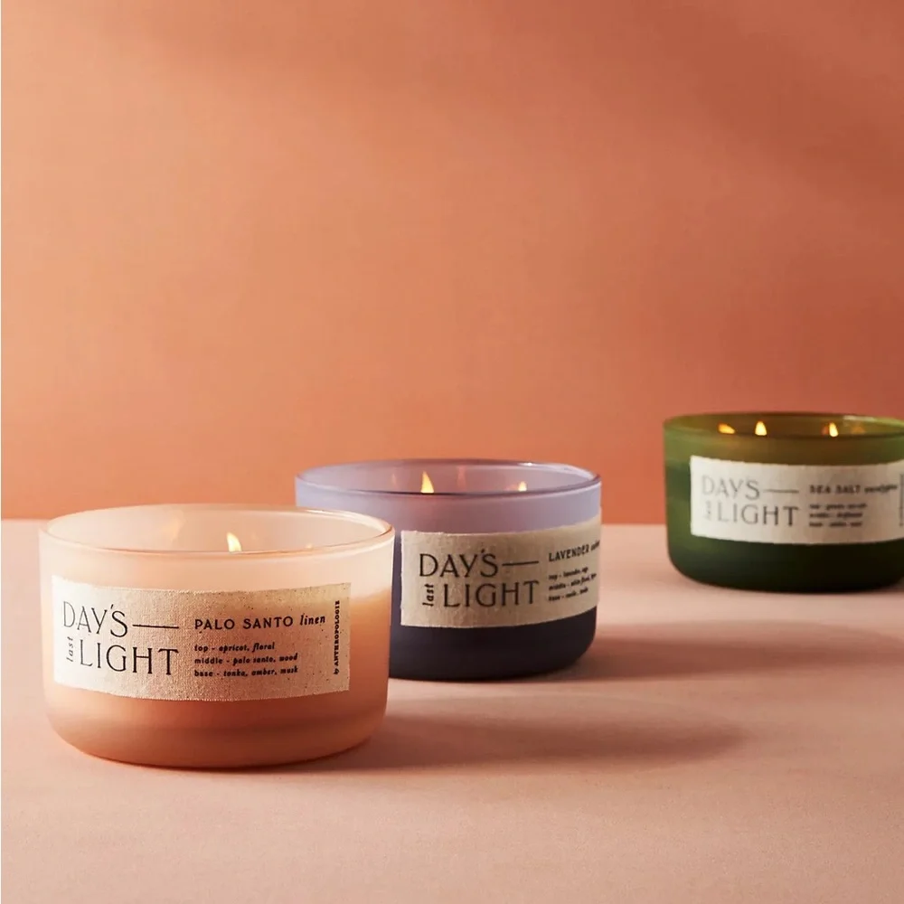 Anthropologie Day's Last Light Glass Boxed Candle_9